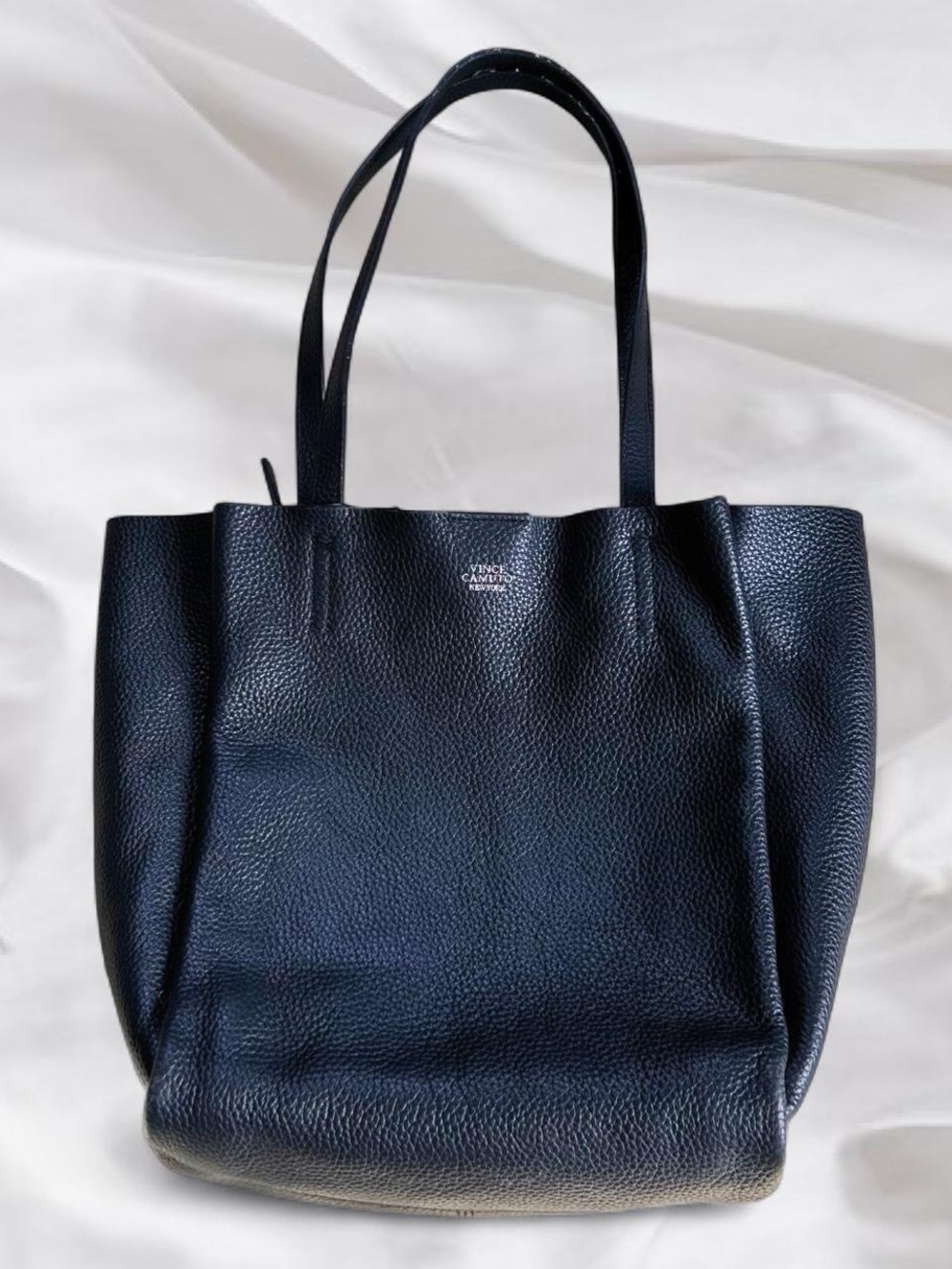 Vince Camuto Black Leather Tote Bag